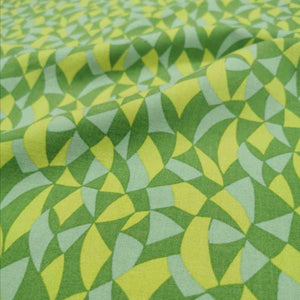 100% Cotton, Green Abstract - 1/4 metre
