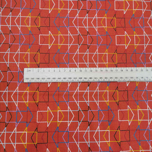 100% Cotton, To and Fro Arrows in Rust by Ruby Star Society - 1/4 metre