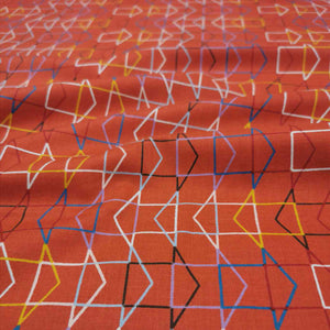 100% Cotton, To and Fro Arrows in Rust by Ruby Star Society - 1/4 metre