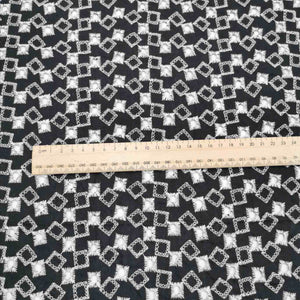 100% Cotton Embroidery, Taylor in Black - 1/4 metre