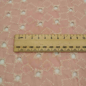 100% Cotton Embroidery, Taylor in Soft Pink - 1/4 metre