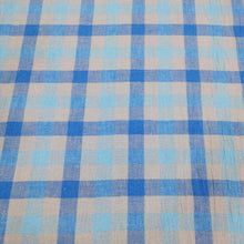 Load image into Gallery viewer, 100% Linen, Henderson Check, Blue - 1/4metre