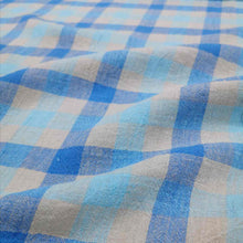 Load image into Gallery viewer, 100% Linen, Henderson Check, Blue - 1/4metre