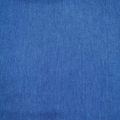 100% Cotton Chambray, Mid Blue - 1/4 metre