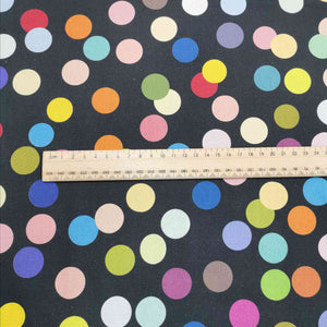 Linen Cotton, Party, Dots - 1/4metre