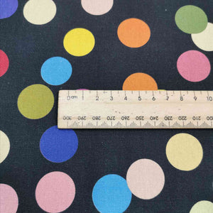 Linen Cotton, Party, Dots - 1/4metre