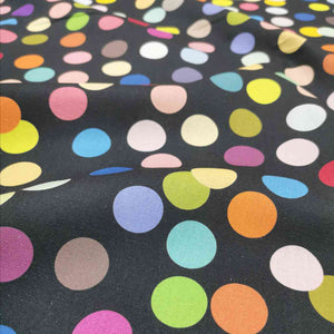 Linen Cotton, Party, Dots - 1/4metre