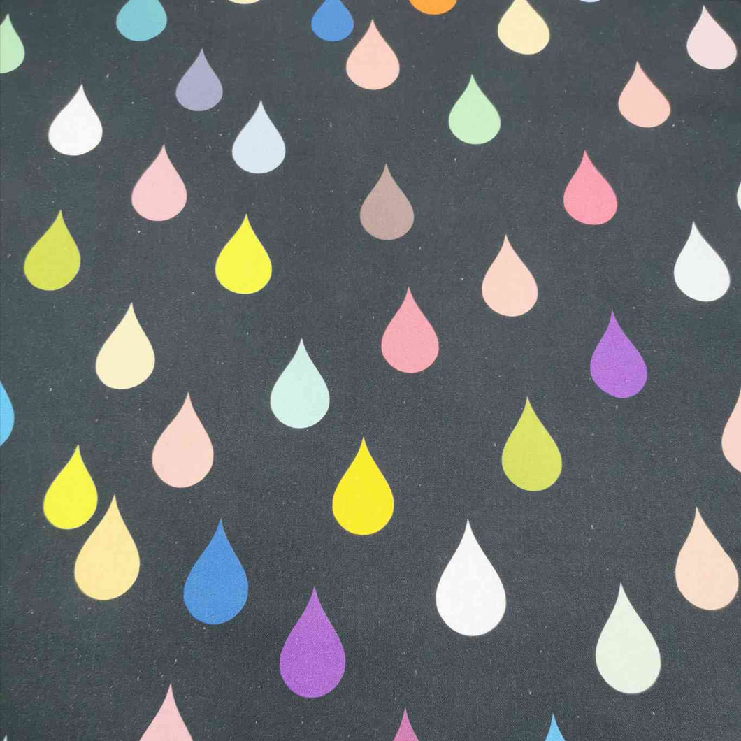 Linen Cotton, Party, Raindrops - 1/4metre