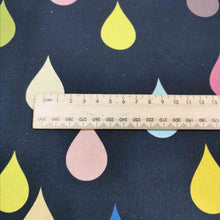 Load image into Gallery viewer, Linen Cotton, Party, Raindrops - 1/4metre