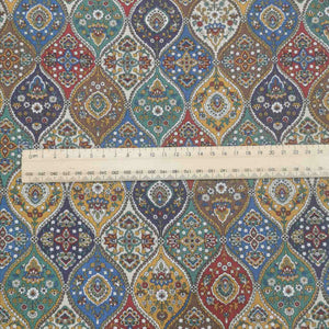 100% Cotton by Kokka, Autumnal Ogee - 1/4 metre