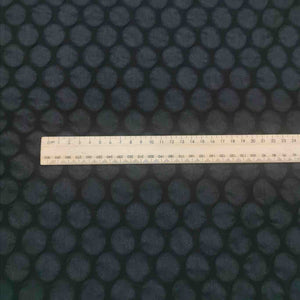 100% Cotton Voile Seersucker, Black Dots- 1/4 metre