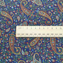 Load image into Gallery viewer, 100% Cotton by Kokka, Paisley in Royal - 1/4 metre