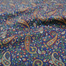 Load image into Gallery viewer, 100% Cotton by Kokka, Paisley in Royal - 1/4 metre