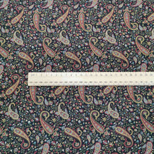 Load image into Gallery viewer, 100% Cotton by Kokka, Paisley in Black - 1/4 metre