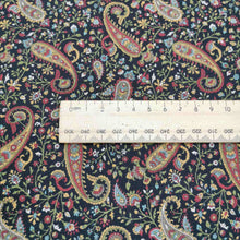 Load image into Gallery viewer, 100% Cotton by Kokka, Paisley in Black - 1/4 metre