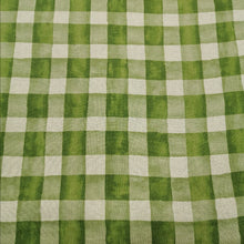 Load image into Gallery viewer, Kokka Linen Cotton Twill, Watercolour Gingham in Green - 1/4 metre