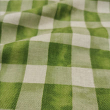 Load image into Gallery viewer, Kokka Linen Cotton Twill, Watercolour Gingham in Green - 1/4 metre