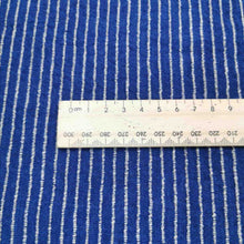 Load image into Gallery viewer, Pierre Linen Rayon Stripe, Denim Blue - $44 per metre ($11.00 - 1/4 metre)