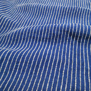 Pierre Linen Rayon Stripe, Denim Blue - $44 per metre ($11.00 - 1/4 metre)