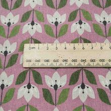 Load image into Gallery viewer, Cosmo Linen Cotton Canvas, Nordic Forest, Tulips - $29 per metre ($7.25 - 1/4 metre)