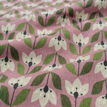 Load image into Gallery viewer, Cosmo Linen Cotton Canvas, Nordic Forest, Tulips - $29 per metre ($7.25 - 1/4 metre)