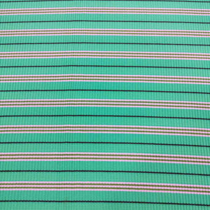 Ribbed Cotton Jersey, Green Stripe - $31 per metre ($7.75 - 1/4 metre)