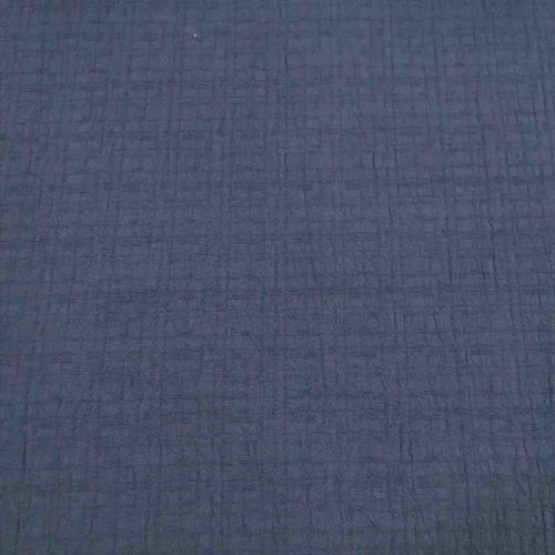 100% Cotton Wrinkled Dobby, Midnight -$38 per metre ($9.50 - 1/4 metre)