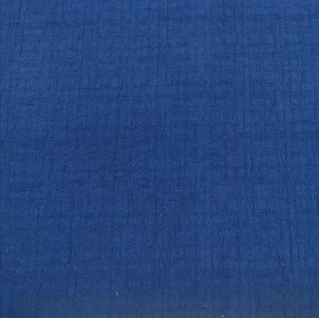 100% Cotton Wrinkled Dobby, Navy -$38 per metre ($9.50 - 1/4 metre)