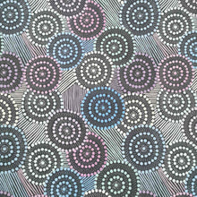 Load image into Gallery viewer, 100% Cotton, Saltwater Dreamtime, Blue - $30 per metre ($7.50 - 1/4 metre)