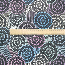 Load image into Gallery viewer, 100% Cotton, Saltwater Dreamtime, Blue - $30 per metre ($7.50 - 1/4 metre)