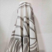 Load image into Gallery viewer, Viscose Linen Blend, Chai Lines  - 1/4metre