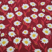 Load image into Gallery viewer, Art Gallery Jersey, Bountiful Daisies, Cherry - 1/4 metre