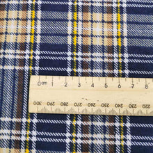 Load image into Gallery viewer, 100% Brushed Cotton Flannelette, Navy Plaid - 1/4 metre