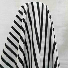Load image into Gallery viewer, 100% Silk Stripe, Black and White - 1/4 metre