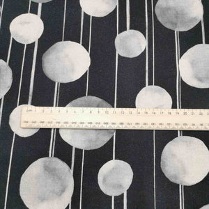 Kokka Linen Cotton Twill, Midnight Moon - 1/4 metre