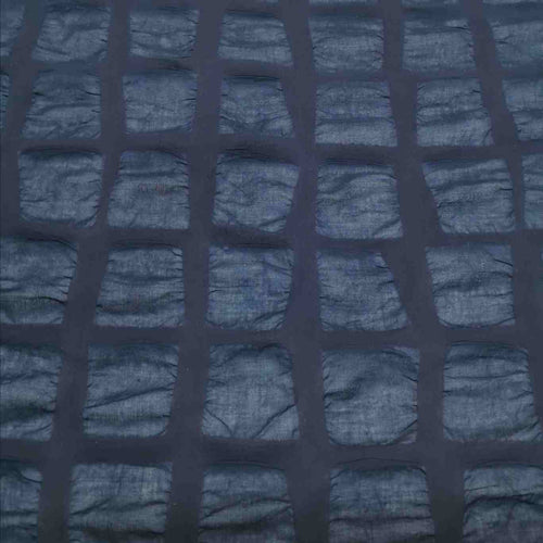 100% Cotton Voile, Giant Seersucker , Navy - 1/4 metre