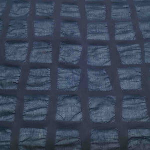 100% Cotton Voile, Giant Seersucker , Navy - 1/4 metre