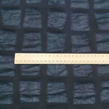 Load image into Gallery viewer, 100% Cotton Voile, Giant Seersucker , Navy - 1/4 metre