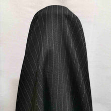 Load image into Gallery viewer, Australian Horatio Wool Suiting, Black Pinstripe - 1/4 metre