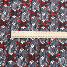 Load image into Gallery viewer, Kobayashi Poplin 100% Cotton Butterflies, Red - 1/4 metre