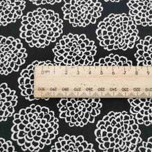Load image into Gallery viewer, Kobayashi Poplin 100% Cotton Black Chrysanthemum - 1/4 metre