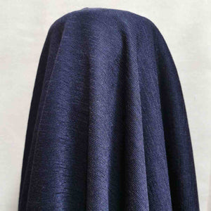 Kumo Japanese Wool Jersey, Midnight - 1/4 metre