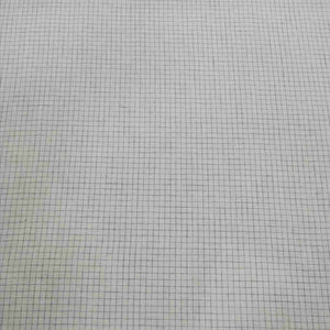 Linen Cotton Blend, Grid, Stone - 1/4metre