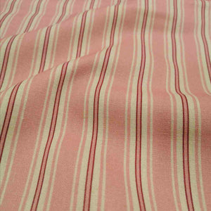 Linen Cotton Ticking, Comptoir De Toile, Pink - 1/4metre