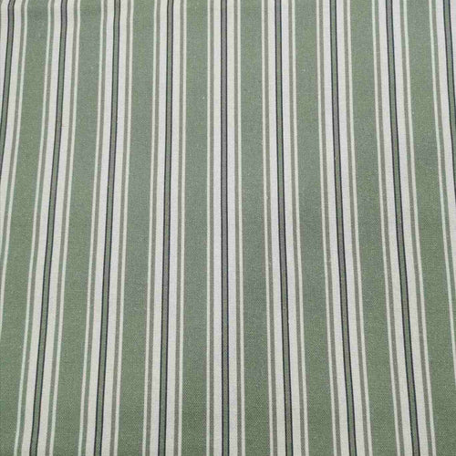 Linen Cotton Ticking, Comptoir De Toile, Green - 1/4metre