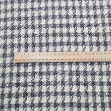 Load image into Gallery viewer, Wool Boucle, Silver Check - 1/4 metre