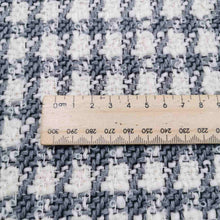 Load image into Gallery viewer, Wool Boucle, Silver Check - 1/4 metre