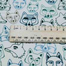 Load image into Gallery viewer, 100% Brushed Cotton Flannelette, Hello Fox Sycamore - 1/4 metre
