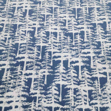 Load image into Gallery viewer, 100% Cotton Flannelette, Winter Forest, Blue - 1/4 metre