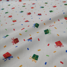 Load image into Gallery viewer, 100% Cotton Poplin, Presents, White - 1/4 metre